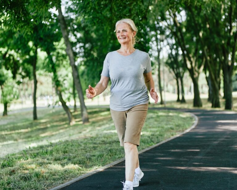 Smiling,Active,Senior,Woman,Jogging,Running,And,Walking,Doing,Fitness